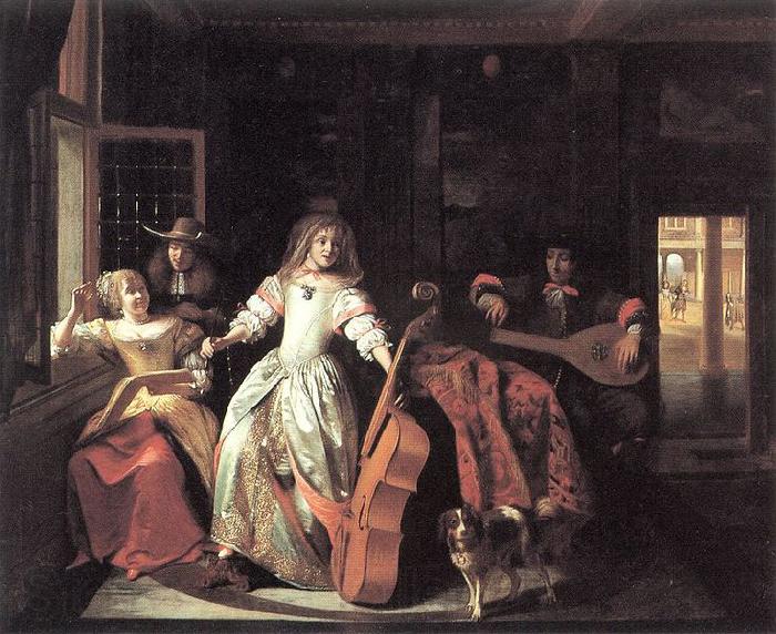 Pieter de Hooch A Musical Conversation Spain oil painting art
